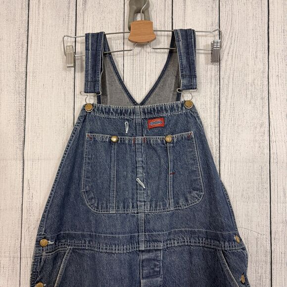 Dickies Men's W40 x L30 Blue Workwear Wide Leg Carpenter Utility Bib Overall - Picture 2 of 8